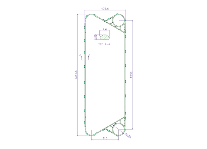 gasket in plate heat exchanger