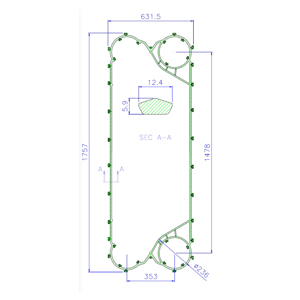 M20M Alfalaval Heat Exchanger Gaskets